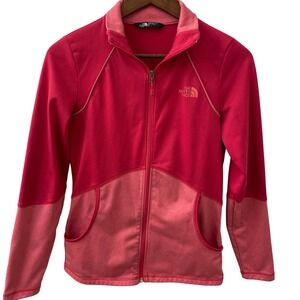 The North Face Womens Pink Full Zip Jacket Fleece Lined Athletic Outdoors Size S